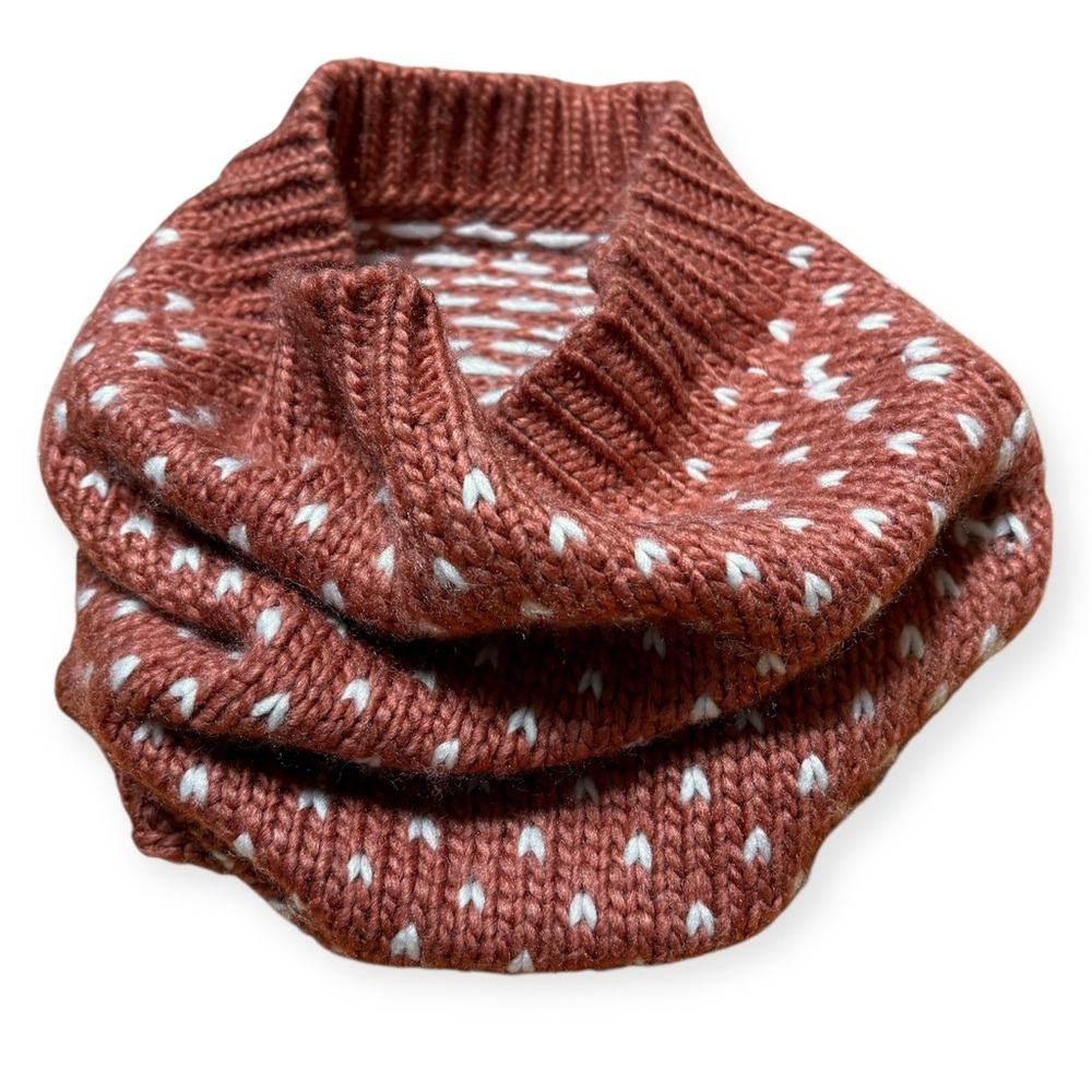 LC Lauren Conrad Birdseye Knit Cowl Scarf In Withered Rose O/S